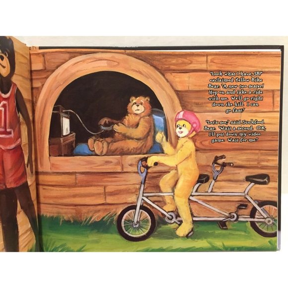 Junkfood Bear Hardcover Book Eat Right Exercise - Picture 9 of 10